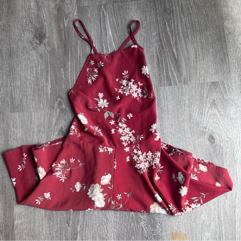 Brandy Melville Crossback Skater Dress Burnt Orange